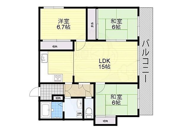 ローズマンション 301｜大阪府堺市西区津久野町１丁(賃貸マンション3LDK・3階・70.30㎡)の写真 その2