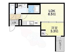 Gracias Court津久野(グラシアスコート津久野) 1階/-