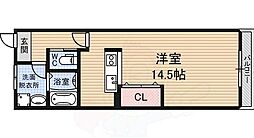 恵風マンション 1Kの間取図画像