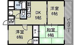 センチュリーハイツ 3DKの間取図画像