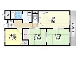 サラスバティ肥子 3LDKの間取図画像