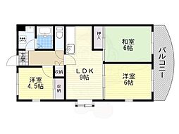 パラディアンフレール 3LDKの間取図画像