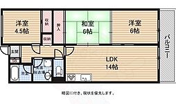 パストラル羽衣 3LDKの間取図画像