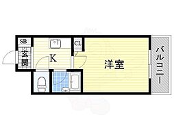プレアール和泉府中 1Kの間取図画像
