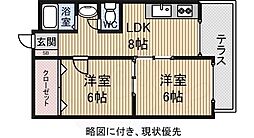 大栄マンション 2LDKの間取図画像