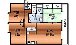 メイプルコート諏訪森 3LDKの間取図画像
