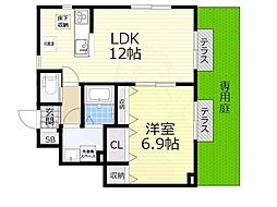 Casa上野芝 1階/-