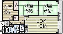 メゾンプラヴァ 3LDKの間取図画像