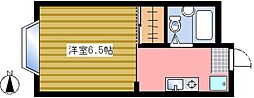 パインヒルズ 1Kの間取図画像