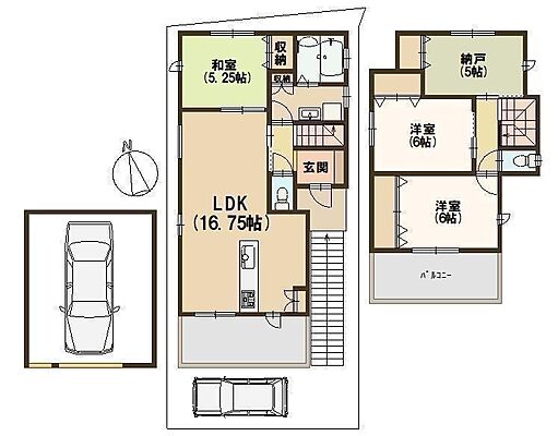 間取り 柏原市田辺　中古戸建  