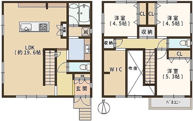 間取り 柏原市国分市場　中古戸建  