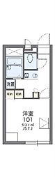 レオパレス峰 1Kの間取図画像