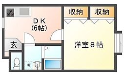 丸泰桜町ビル 1DKの間取図画像