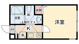 ラ・シャンス古淵 1階1Kの間取り