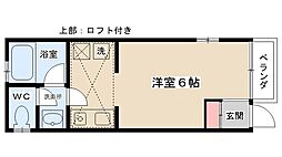 シティハイツ 1階ワンルームの間取り