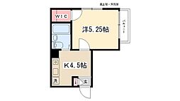 プチメゾン東林間 1Kの間取図画像