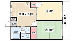 ジュネスマンション 2DKの間取図画像