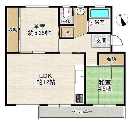 2LDKの間取...