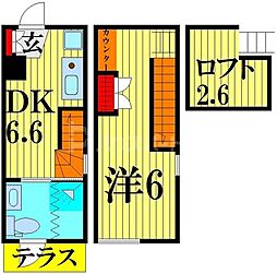 Ｓｔａｄｔｈｅｉｍ ＤI 1階1DKの間取り