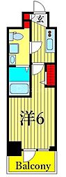 GRAN PASEO 金町 6階1Kの間取り