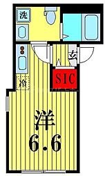 ポルージュ小岩 3階ワンルームの間取り