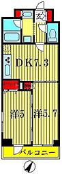 アクトヒルズ金町 2DKの間取図画像