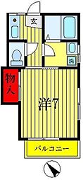 ドルチェ光陽 1Kの間取図画像