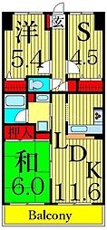 RJRRECROSS立石 2SLDKの間取図画像