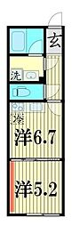 SAKURAレジデンス 1DKの間取図画像
