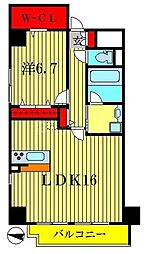 ケイヴィラージュ 1LDKの間取図画像