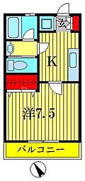フェアリースター 1Kの間取図画像