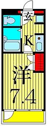 リバーフロントプラザ 1Kの間取図画像