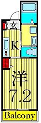 エポック風 1Kの間取図画像
