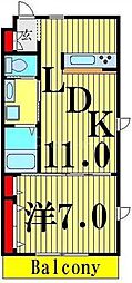 T.H.Garden 1LDKの間取図画像