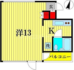 サンストン亀有 1Kの間取図画像