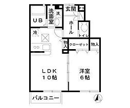 ガーデンフィールズ 1LDKの間取図画像
