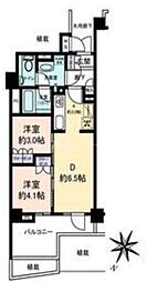 プレミスト金町 2DKの間取図画像