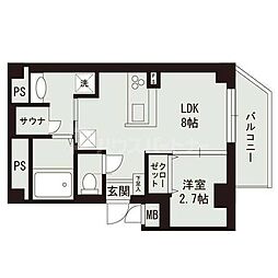 b'CASA金町EAST 1LDKの間取図画像