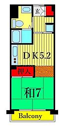 さくら弐番館 1DKの間取図画像