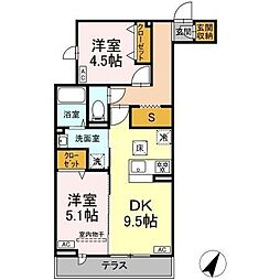 セレスティア柴又VII 2DKの間取図画像