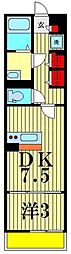 リブリ・辰佳・八潮垳 1DKの間取図画像