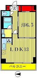 サウンド立石 1LDKの間取図画像