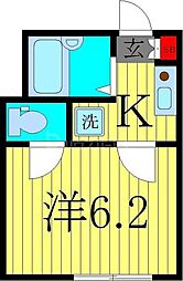 JTレジデンス亀有弐番館 1Kの間取図画像