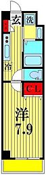 セナリオフォルム三郷中央 1Kの間取図画像