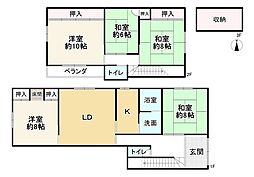 京阪本線 東福寺駅 徒歩14分 5LDKの間取り