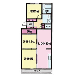 小林ハイツ 3LDKの間取図画像