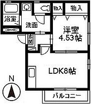 パルボナールA 201 ｜ 群馬県前橋市下新田町590-1（賃貸アパート1LDK・2階・33.69㎡） その2