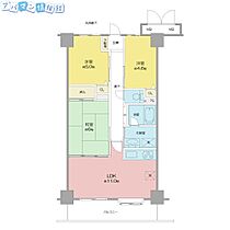 ダイアパレスシアース万代南棟  ｜ 新潟県新潟市中央区万代5丁目（賃貸マンション3LDK・4階・56.45㎡） その2