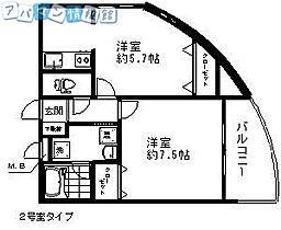 コートプリエール  ｜ 新潟県新潟市中央区上大川前通6番町（賃貸マンション2K・3階・38.60㎡） その2