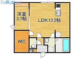 ReNARE米山 1LDKの間取図画像